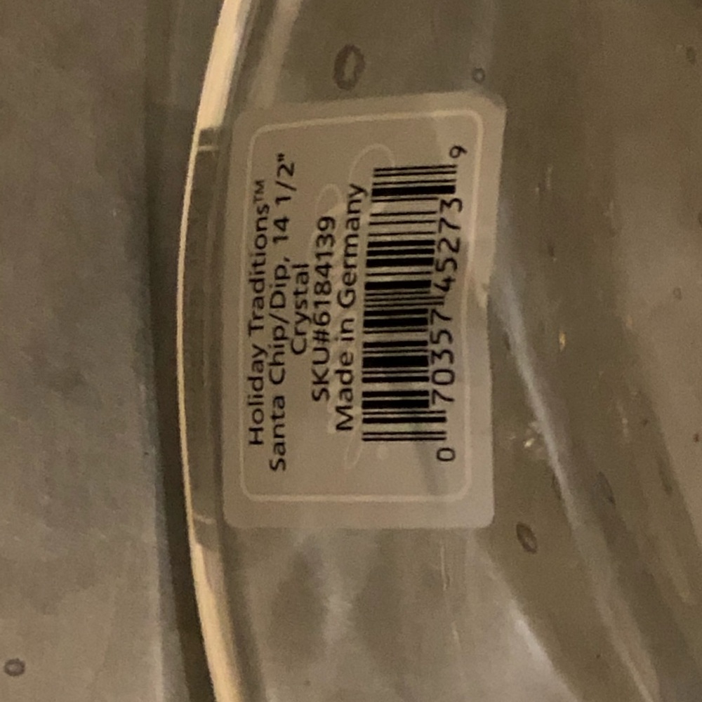 Santa chips and dip crystal